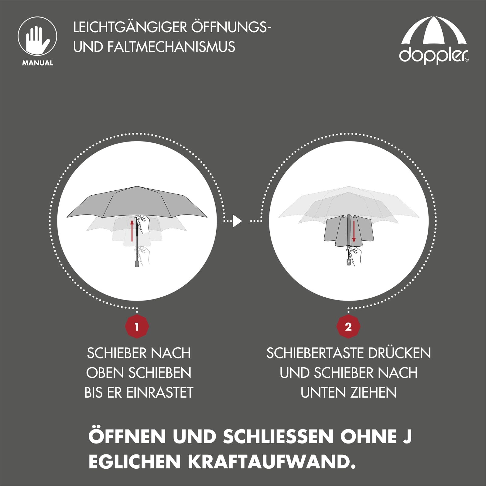 Doppler Taschenschirm Zero,99 Flat I Ultra leichter Regenschirm I Kleiner Schirm I Mini Regenschirm I Leicht zu Öffnen I Flach & kompakt I Taschenregenschirm windproof