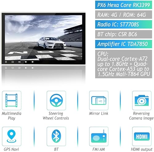 Miniatura 4 de SYGAV - Radio estéreo para automóvil con sistema Android, unidad principal de navegación GPS