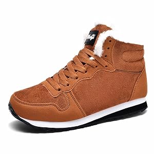 Womens Winter Thermal Snow Boots Warm Plush Lined Lace Up Sneakers Faux Suede Non-slip Shoes Womens Footwear