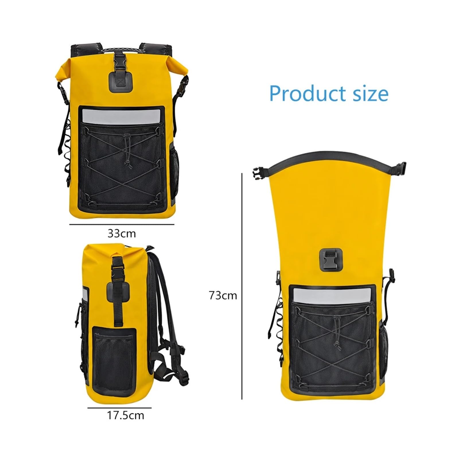 Zaino impermeabile per kayak da nuoto, per donne e uomini, impermeabile, per trekking, drifting, rafting, surf, canottaggio, campeggio, in PVC, 35 l