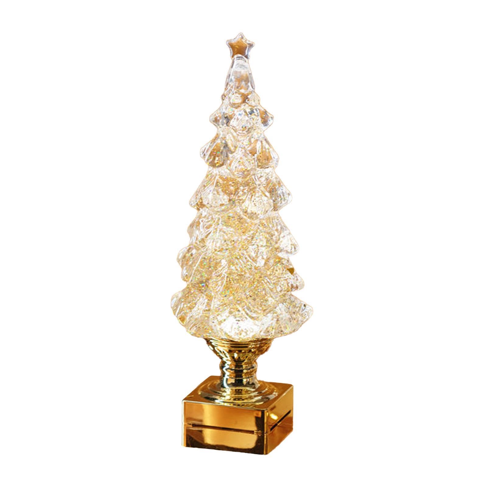 Escultura Decorativa para de Navidad, Globo Luminoso, Figura de Centro de Mesa, Efecto Nieve, Música, Función Automática, Ideal para Fiestas en, Oro, Individual