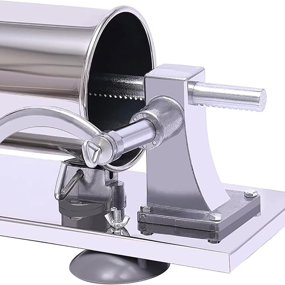 Relleno de salchichas de 4 litros con 4 tubos, máquina manual de carne para cocina y uso comercial, ideal para cocinar en casa y procesar carne