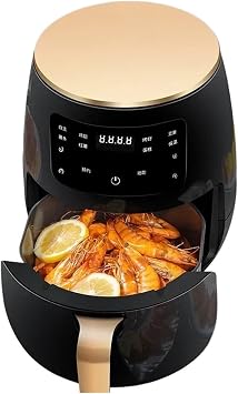 Food Essentials And Family Helpers Smart Air Fryer Oil Free Electric Fryer 6L Large Capacity 360 Hot Air Circulation(6l Air Fryer Black,EU)