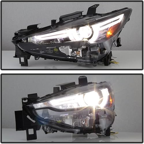 Miniatura 5 de ACANII - Para Mazda CX-5 OED LED DRL 2017-2021 con proyector LED AFS, faros delanteros de repuesto para faros delanteros izquierdo+derecho