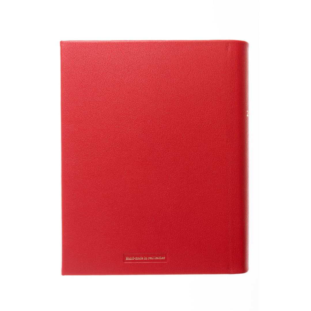 Agenda da scrivania 2025, visualizzazione settimanale, colore: rosso