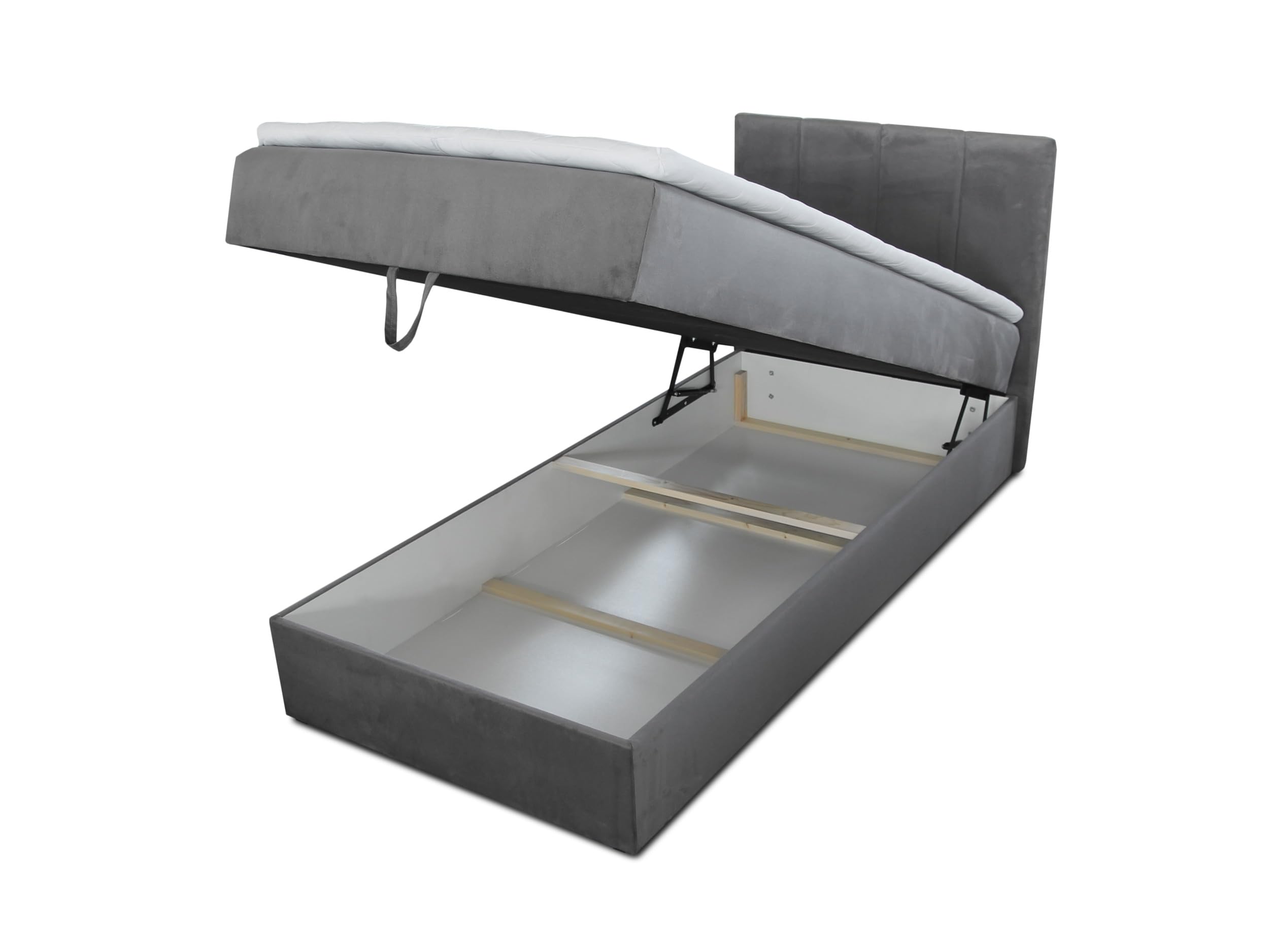 Sofnet Boxspringbett Star Mini mit Bettkasten, Bonell-Matratze und Topper - Einzelbett mit Matratzentopper, Polsterbett, Bett, Schlafzimmer, Jugendzimmer (Beige (Inari 22), 120 x 200 cm)
