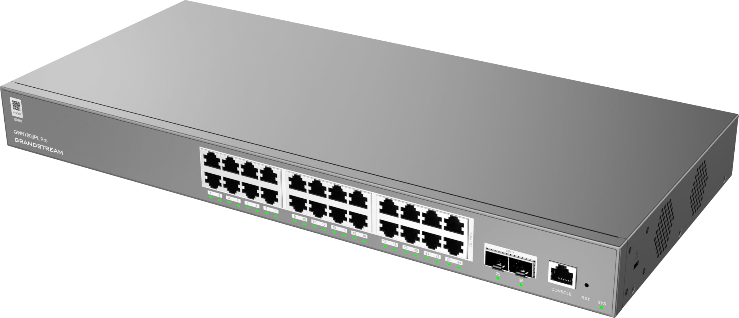 Grandstream GWN7803PL PRO ? Enterprise Layer 2++ Managed Switch ? 24? Gigabit RJ45 (PoE/PoE+) + 2? Gigabit SFP+ (GWN7803PL-PRO)
