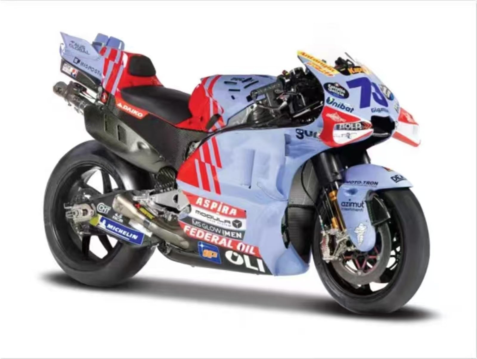 Pour Ducati 2024 Gresini Racing Team Mark Marquez, N° 73, N° 93, Modèle De Course De Moto, Collection D'ornements De Voiture Simulés, Cadeau Souvenir(No. 73)