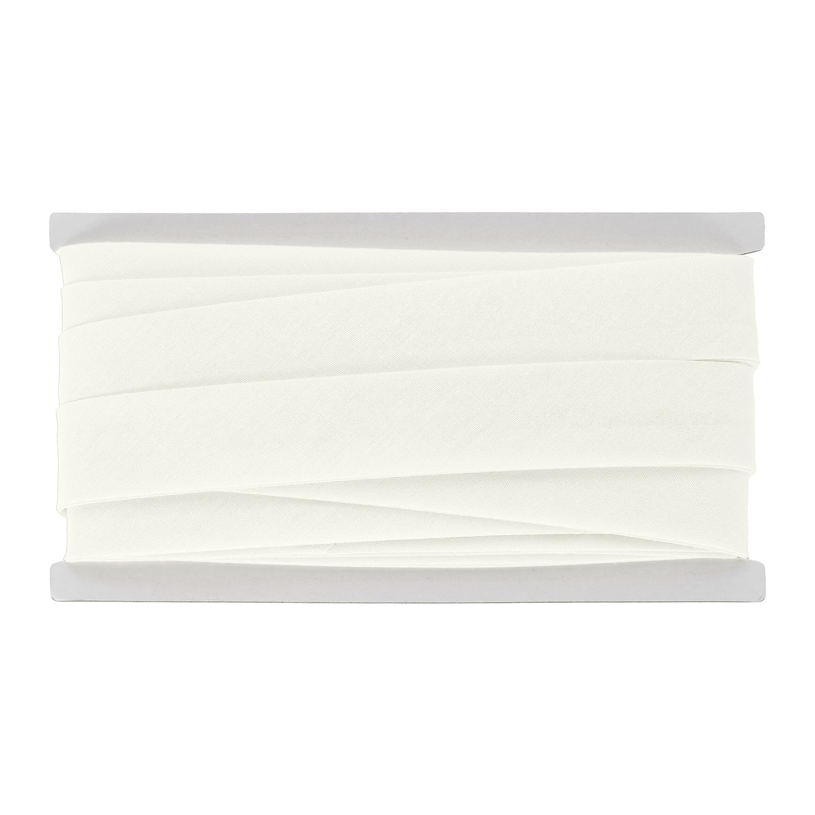 YELARXI Double Fold Bias Tape, Cotton Polyester Bias Tape for Sewing Edge Reinforcement Seam Binding 1 Inch 10 Yards Fit for Seaming Quilting Hemming Garment Sewing - (Plain White)