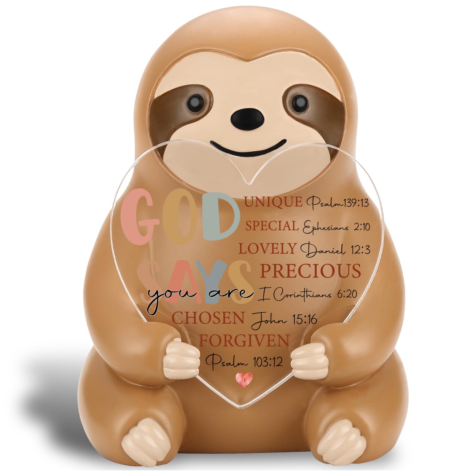 Figurine de paresseux en résine cadeau positif femme amie sœur Noël SCC5