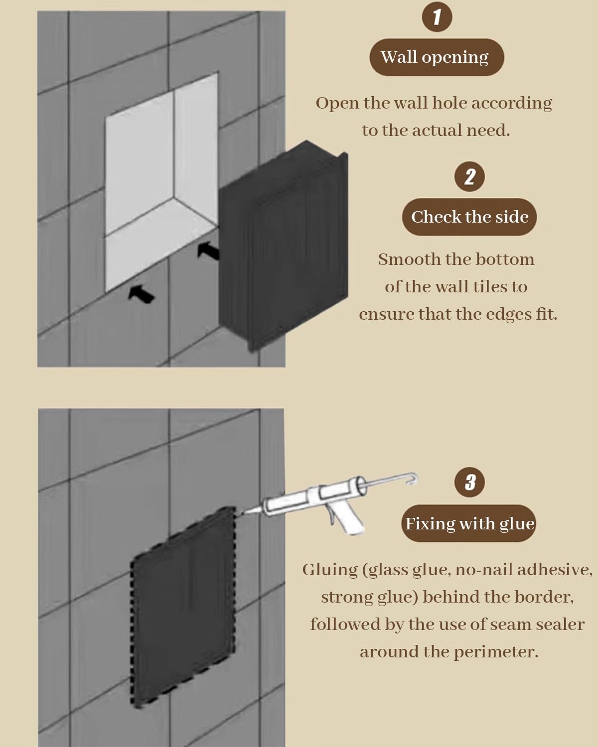 Pannello di accesso con serratura, piastra di copertura valvola doccia, porta di servizio bagno per ristrutturazione parete e kit di rifinitura