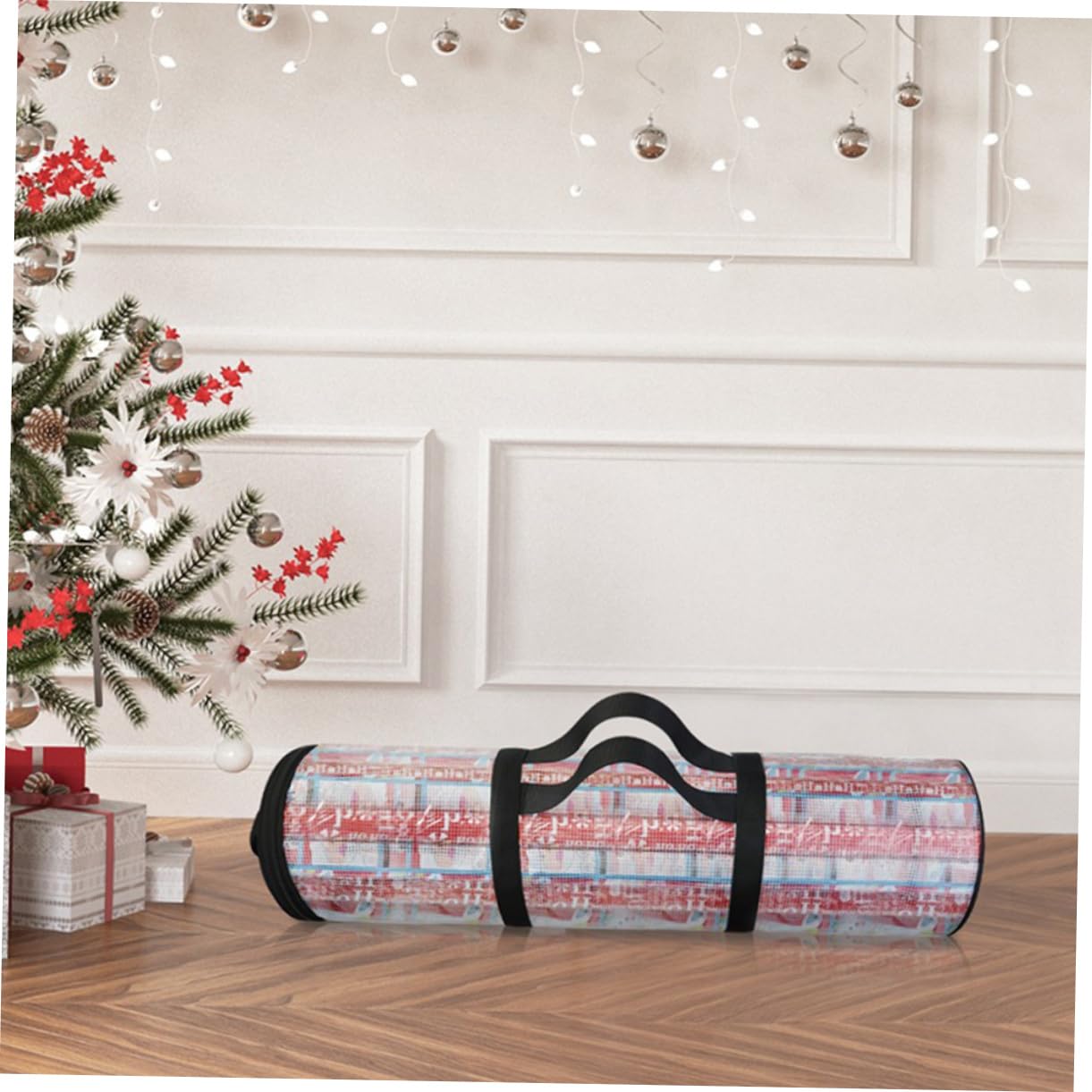 FRCOLOR 2 Stk Aufbewahrungstasche tragetasche für geschenkpapier geschenkpapieraufbewarung Tür Aufbewahrungsbeutel aus Packpapier Weihnachts-Accessoire Papiertüten verpacken PVC