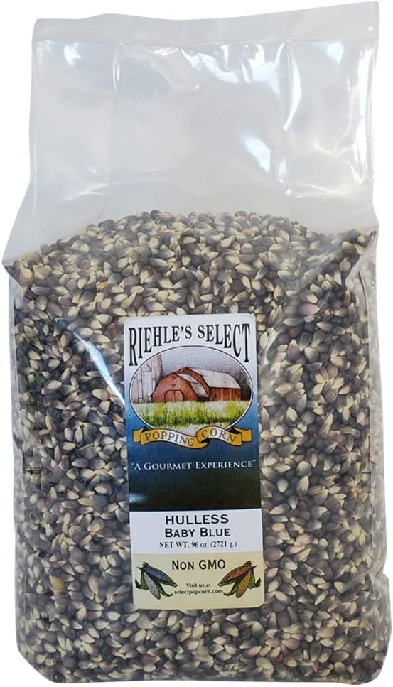 Hulless Baby Blue Whole Grain Popcorn - 6lb (96oz)