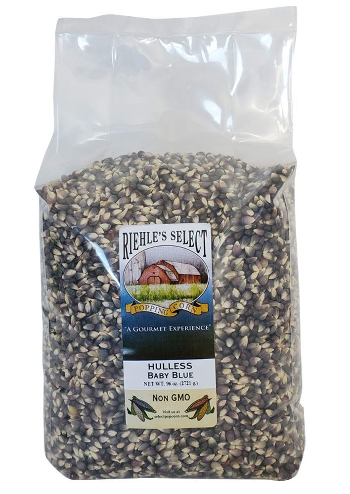 Riehle's Select Popping Corn - Hulless Baby Blue Whole Grain Popcorn - 6lb (96oz)