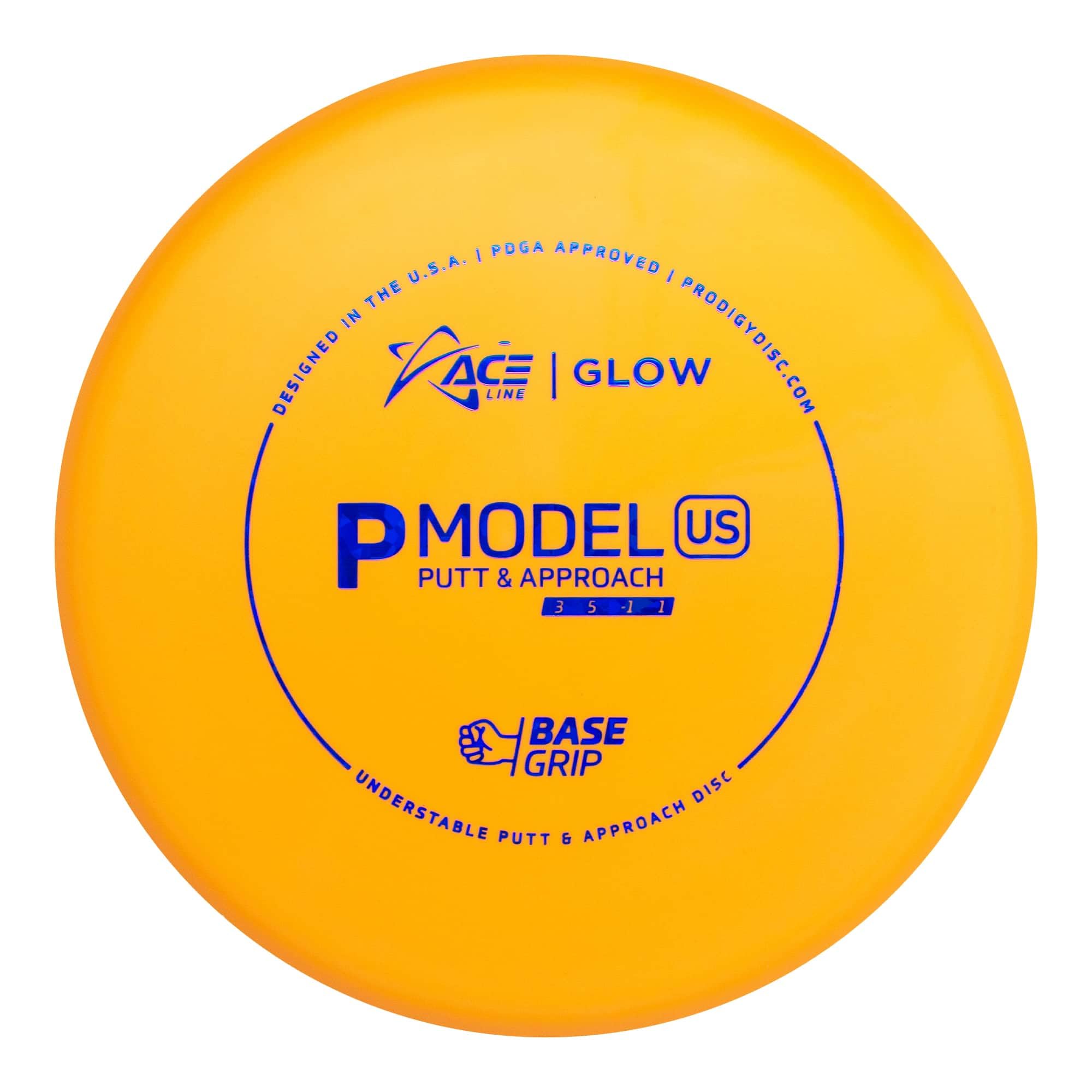Prodigy Discs Ace Line Glow Base Grip P Modelo US Putter Golf Disc