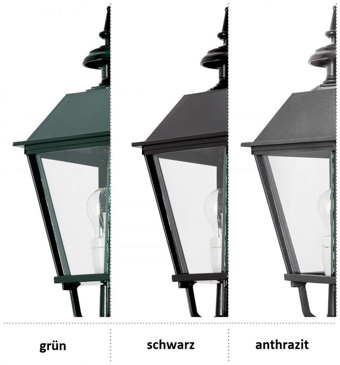 Casa Padrino Jugendstil Außenwandleuchte 25 x 47 x H. 60 cm Garten Terrassen Balkon Eingangsbereich Beleuchtung, Farbe:schwarz
