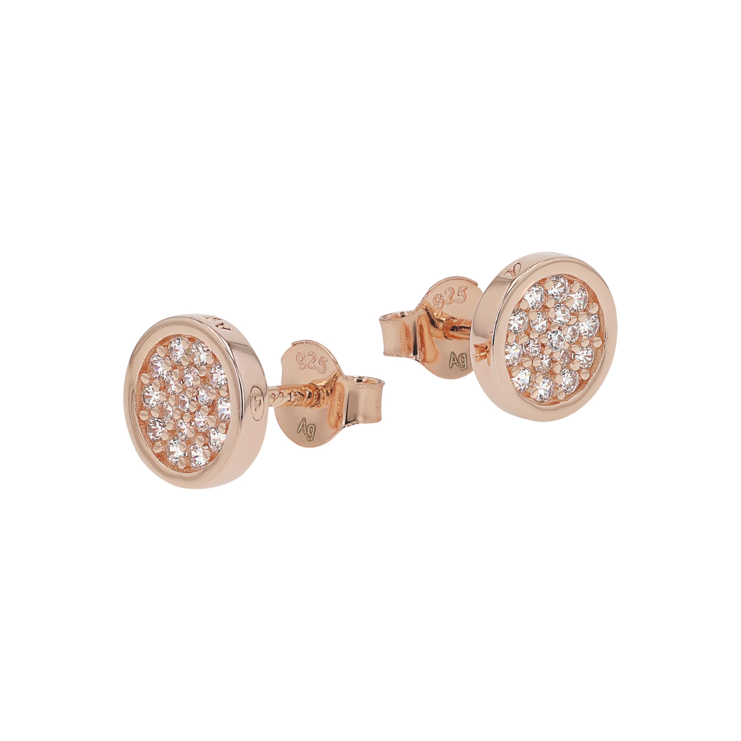 TOM TAILOR - Damen Ohrringe 925 Silber - mit Zirkonia Stein - Kreis Ohrstecker