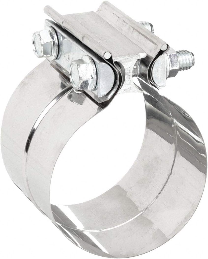 SmartParts 300350 3.5" Lap Joint Preformed Stainless Steel Exhaust Clamp with I Block