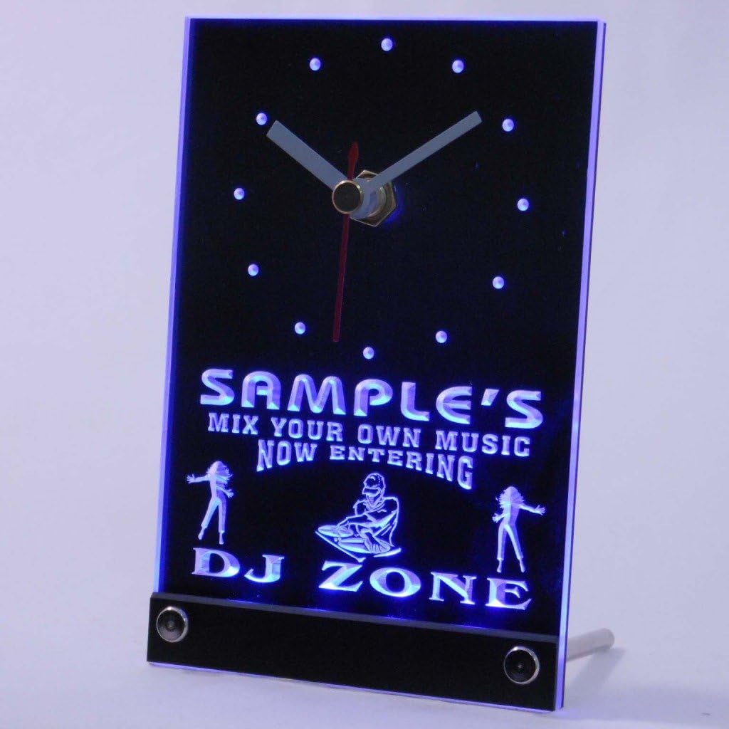 ADVPRO tncqh-tm Personalized Custom DJ Zone Music Turntable Neon Led Table Clock