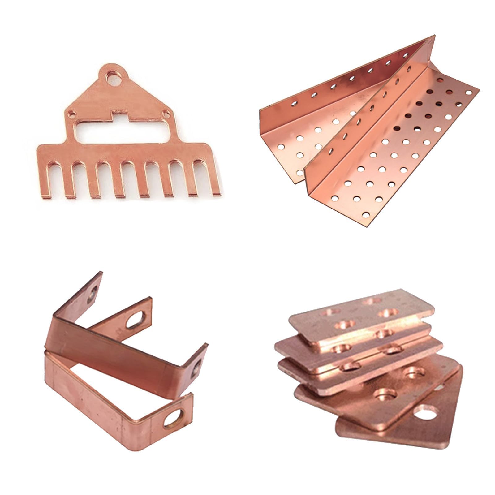 4PCS Czysta Płyta miedziana 10x10cm, 0.5mm grubość, Czystość miedzi 99.9%, kwadrat Czysta Arkusz miedziany Dla biżuteria DIY Rzemiosło model malowanie