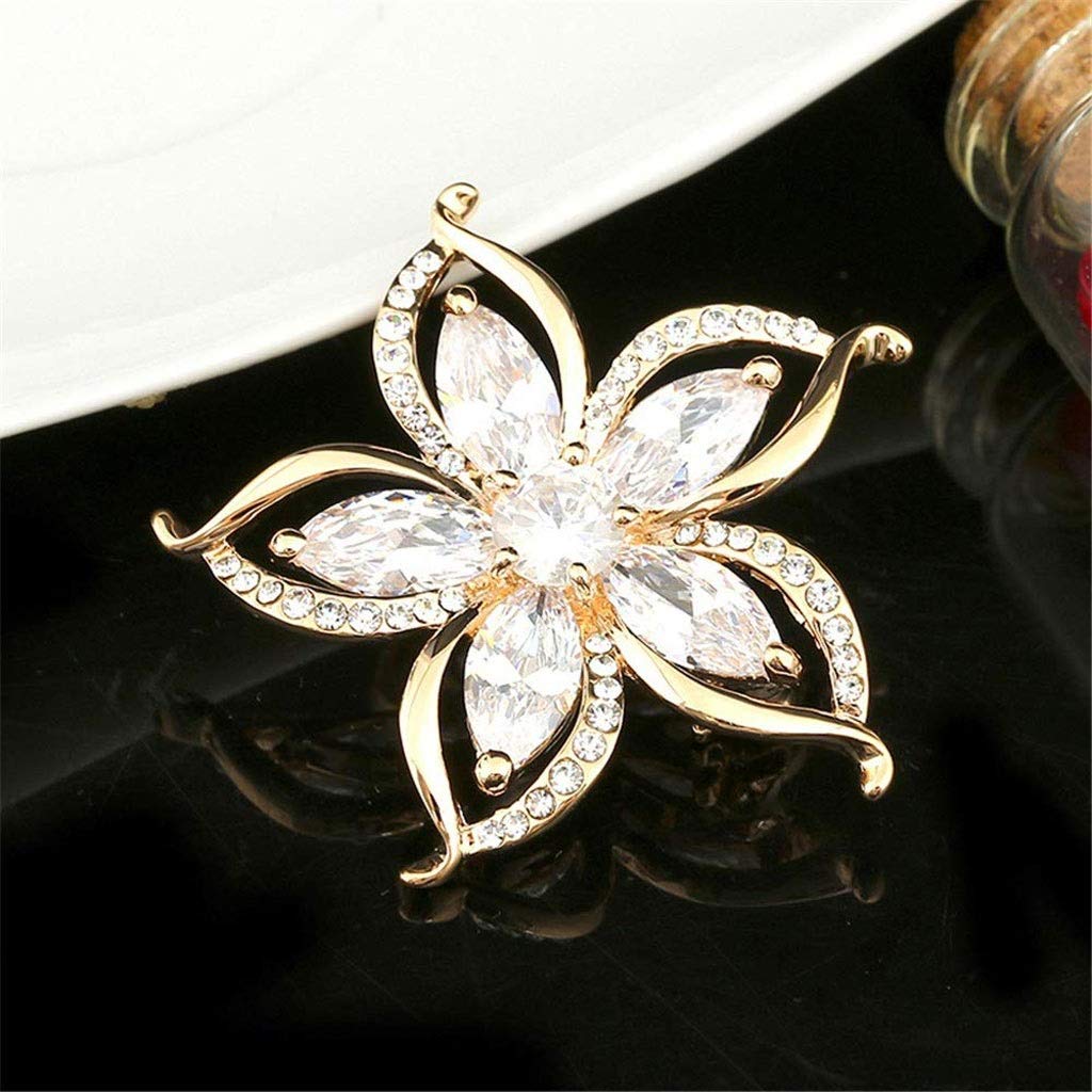 WXKAGF Brosche Kristall Diamant Brosche Zirkon Brosche Damen Anzug mit Accessoires Damen Kleidung Dekorationen