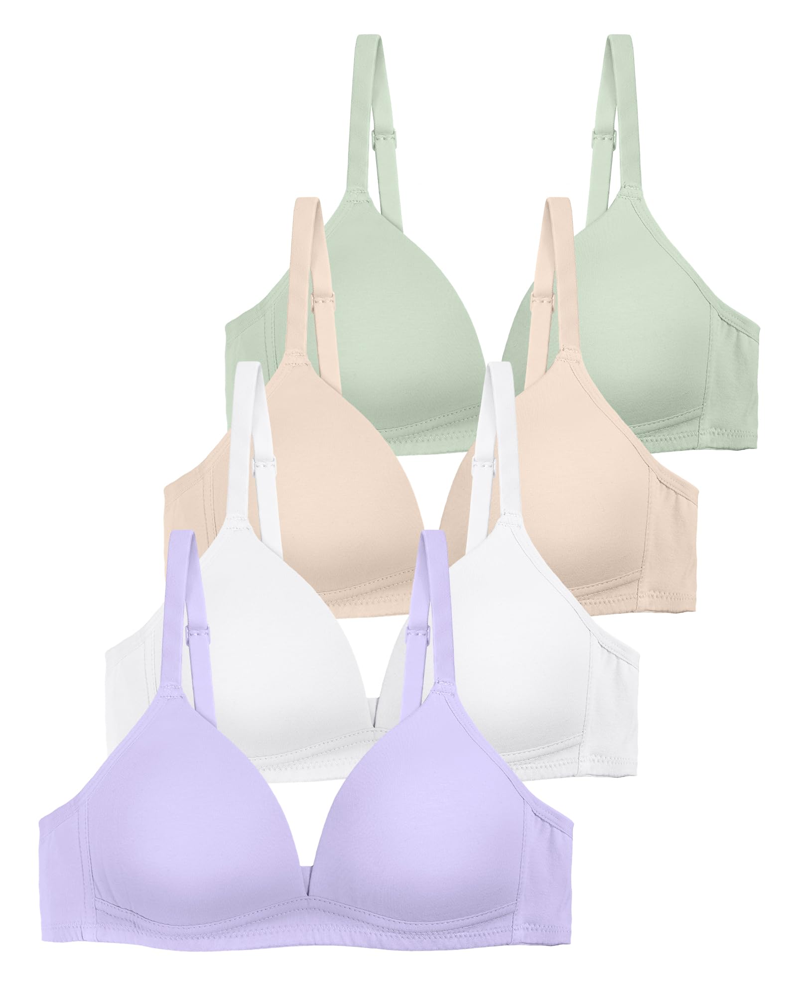 SALIA GIRL Soft Padded Bras for Girls Teens 12-14 No Wires Cotton Developed Training Bras