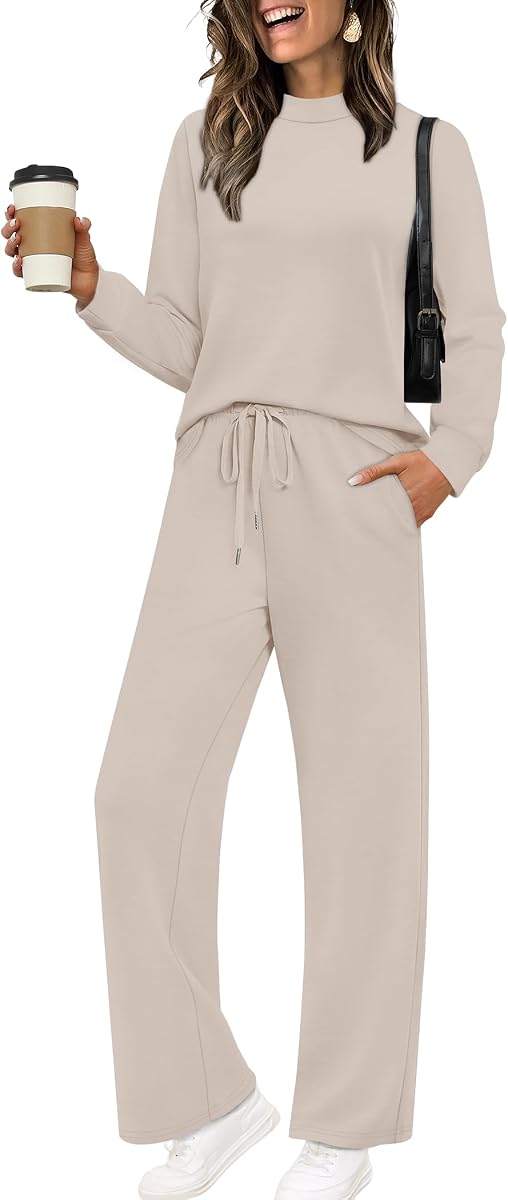 Conjuntos de dos piezas para mujer Mock Neck Matching Sets Loungewear Fall Clothes Travel Outfits Fashion 2026