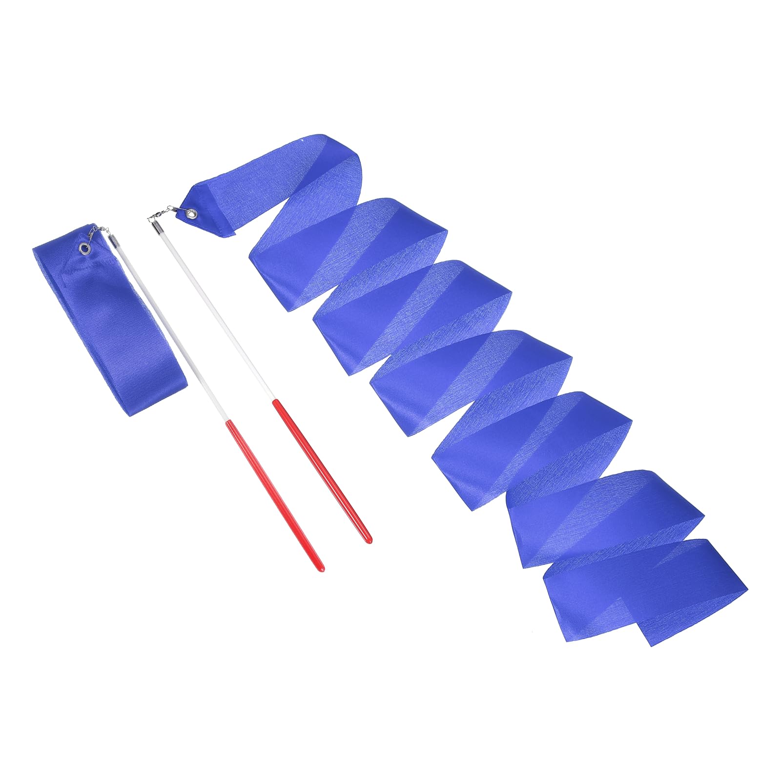 QUARKZMAN 2 Rubans De Danse, 78.7" Rubans De Gymnastique Rythmique Streamers Dancer Wand Rubans Tournoyants pour Danse Artistique Entrainement De Gymnastique, Bleu Vif