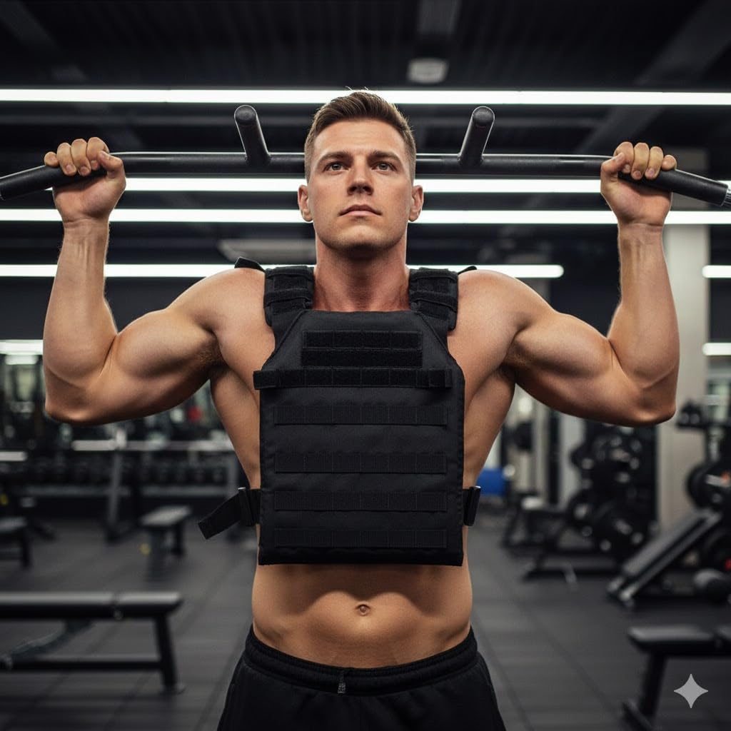 Greencity Gewichtsweste Einstellbar Kraft- und Ausdauertraining Taktische Weste Schnellverschluss mit MOLLE-System, Fitness Workouts, Laufen