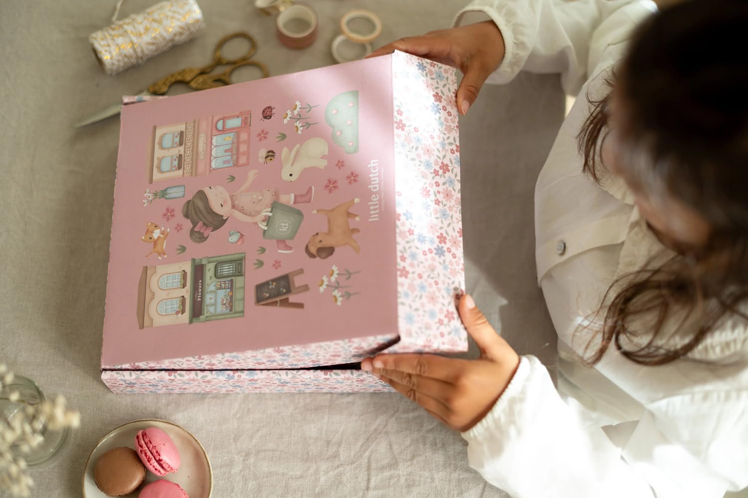 Little Dutch Juego de manualidades XL – para niñas a partir de 3 años – Pegatinas creativas – Caja creativa – Rosa & Friends