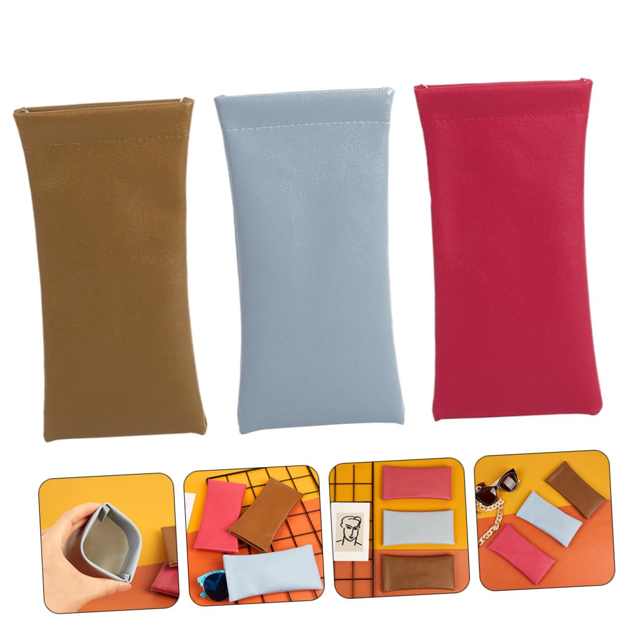 Holibanna 3 Set Di Porta Occhiali in Acetato Elegante Elegante Borsa Per Occhiali E Custodia Per Occhiali Da Sole Robusta E Facile Da Pulire Per I Viaggi 3 Pezzi*3