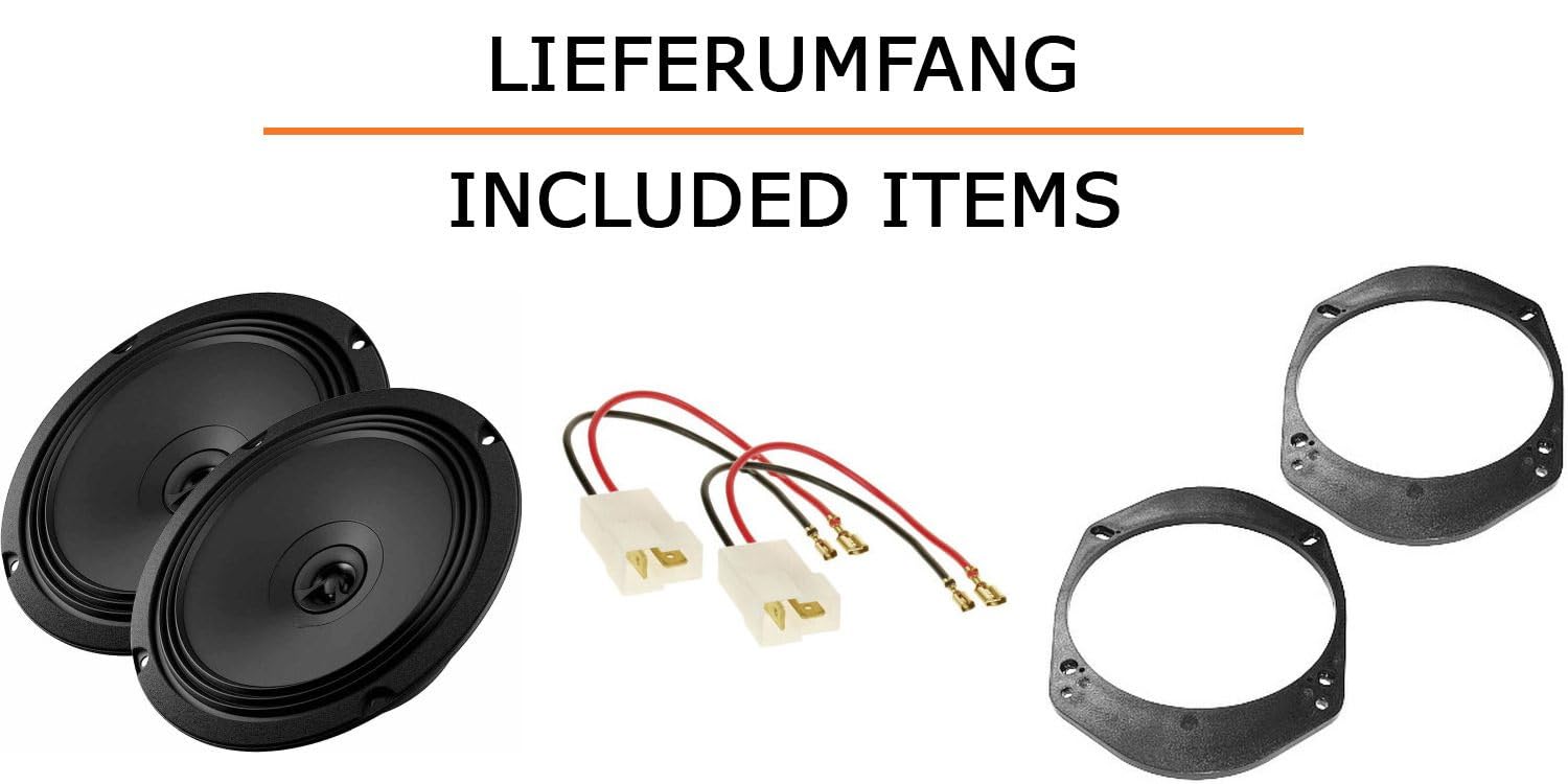 Lautsprecher Boxen Einbaupaket für Audison APX 65 kompatibel mit Ford Transit, 6 Generation vorne | 2X Tief-Mitteltöner mit integriertem Hochtöner 210W MAX