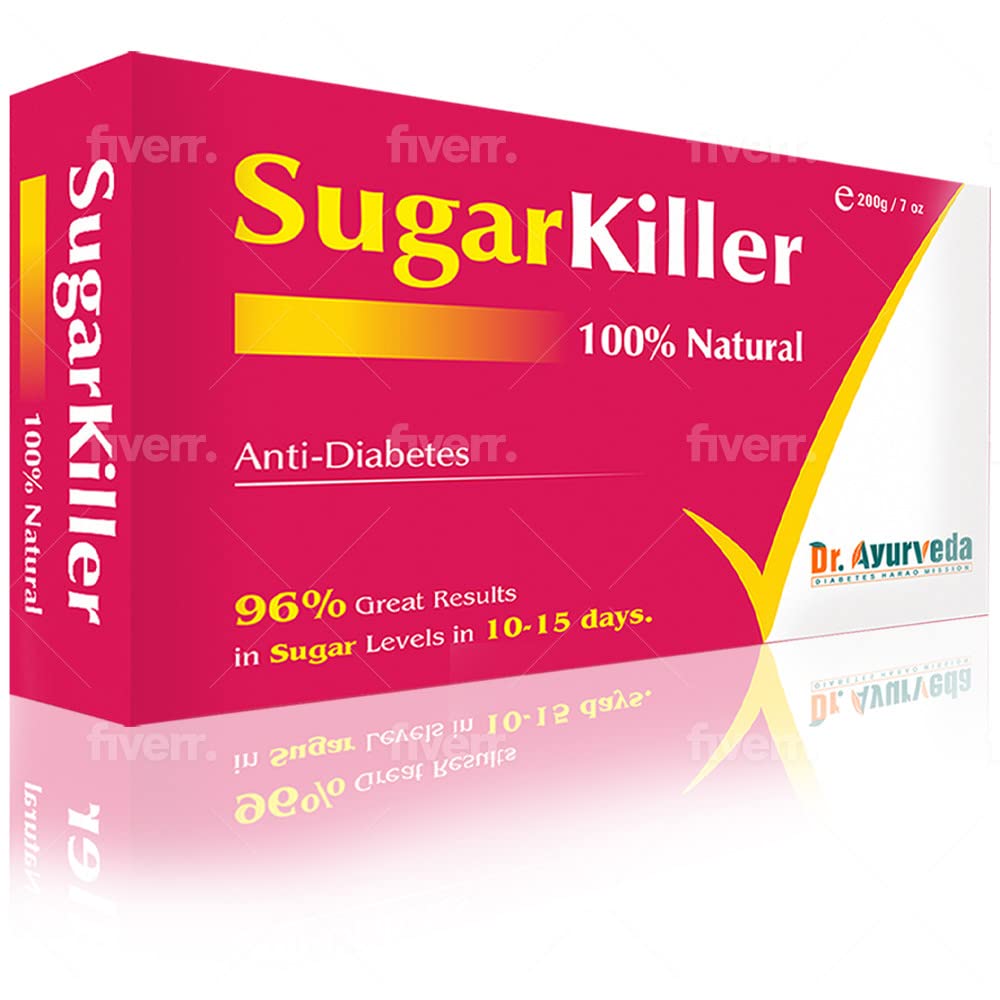 Dr. Ayurveda’s Sugar Killer Natural Powder | Power of 8 Herbs | Diabetes Care | 100% Pure & Herbal Powder - 2 Boxes - 200Grams Each (Total Quantity: 400Grams)-image-41