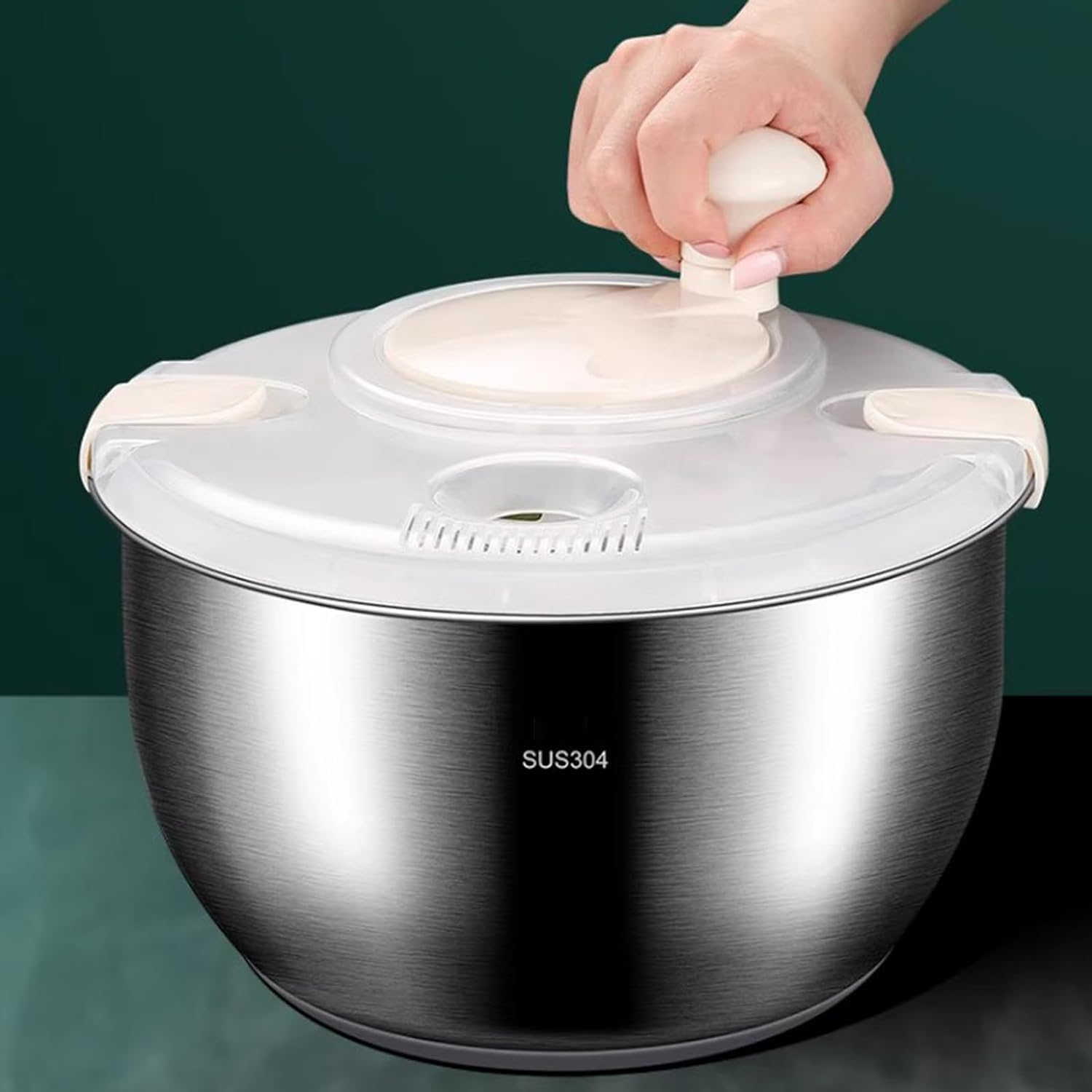 Essoreuse à Salade En Acier Inoxydable De 6 L – Laveuse à Fruits