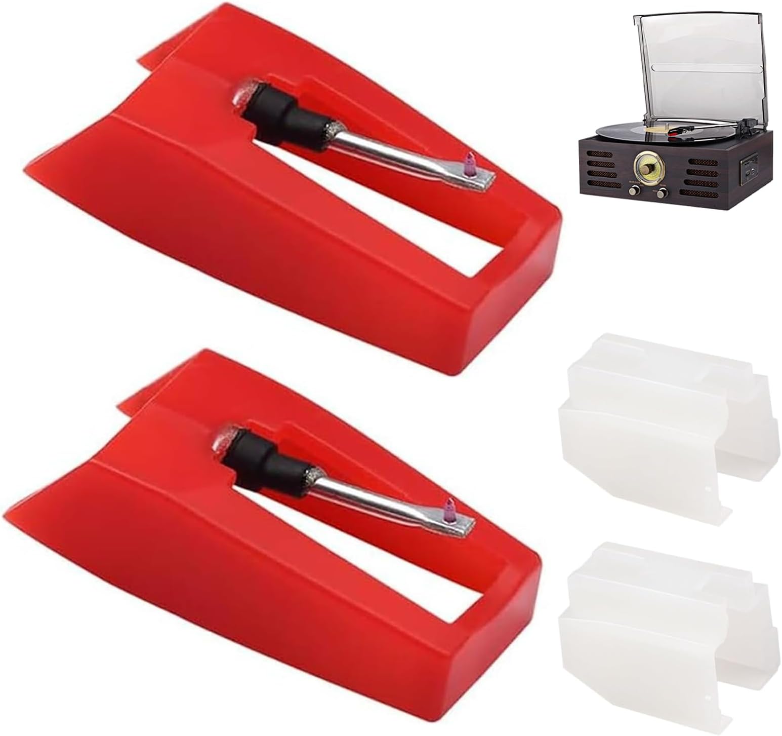 Record Player Needle, 2 PCS Record Needle Replacement Universal Phonograph Needles for Suitcase Turntable LP Vinyl Player
