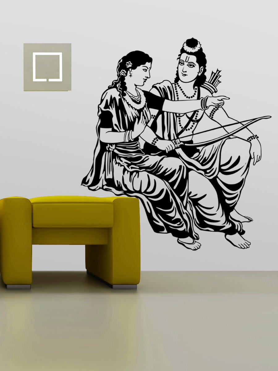 Trends on Wall Shree Ram Wall Decal (60 cm x 67 cm) (B01682TX0Q) Amazon Price History, Amazon Price Tracker
