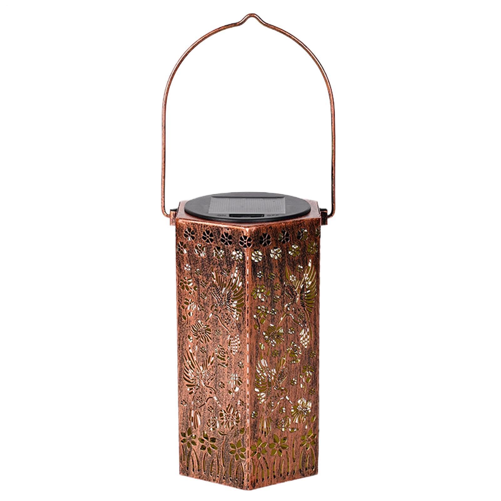 Muiltvoe Solar Garden Lantern – 18cm Iron, Weatherproof Led Lamp, Yard Light Fixture | Great for Backyard Courtyard Use, Porch Farm