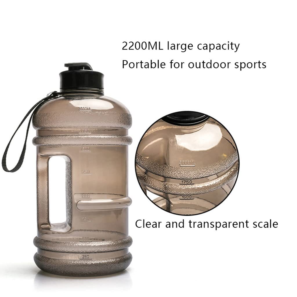 Borraccia Sportiva 2.2L Grande bottiglia d'acqua di capcity con manico all'aperto fitness in esecuzione palestra formazione plastica sport acqua bottiglie acqua brocca Borraccia Sportiva In Sport E Te