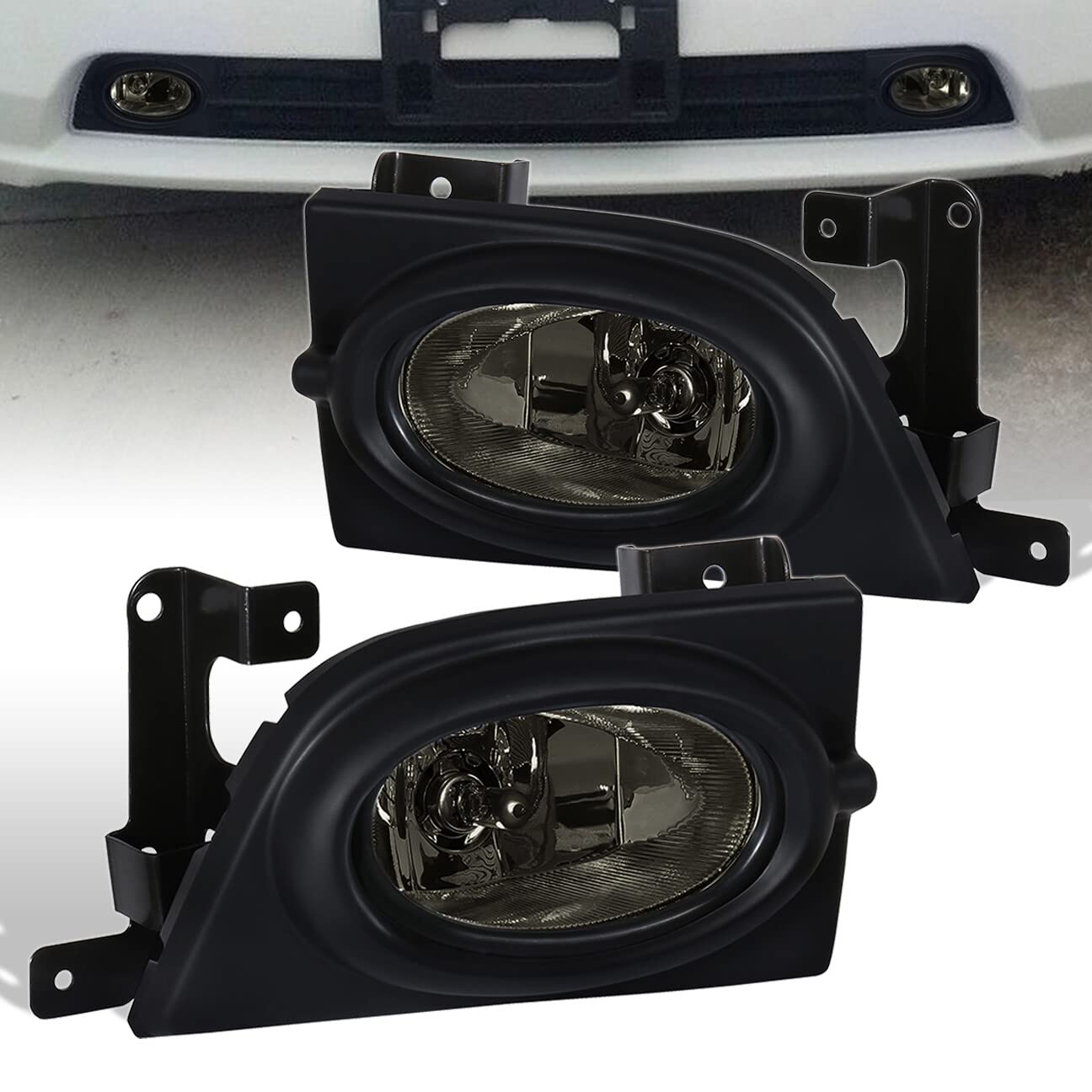 AJP Distributors Front Bumper Driving Fog Lights Lamps Upgrade Replacement Assembly Compatible/Replacement For Civic Fa 4 Door Sedan 2006 2007 2008 2009 2010 06 07 08 09 10