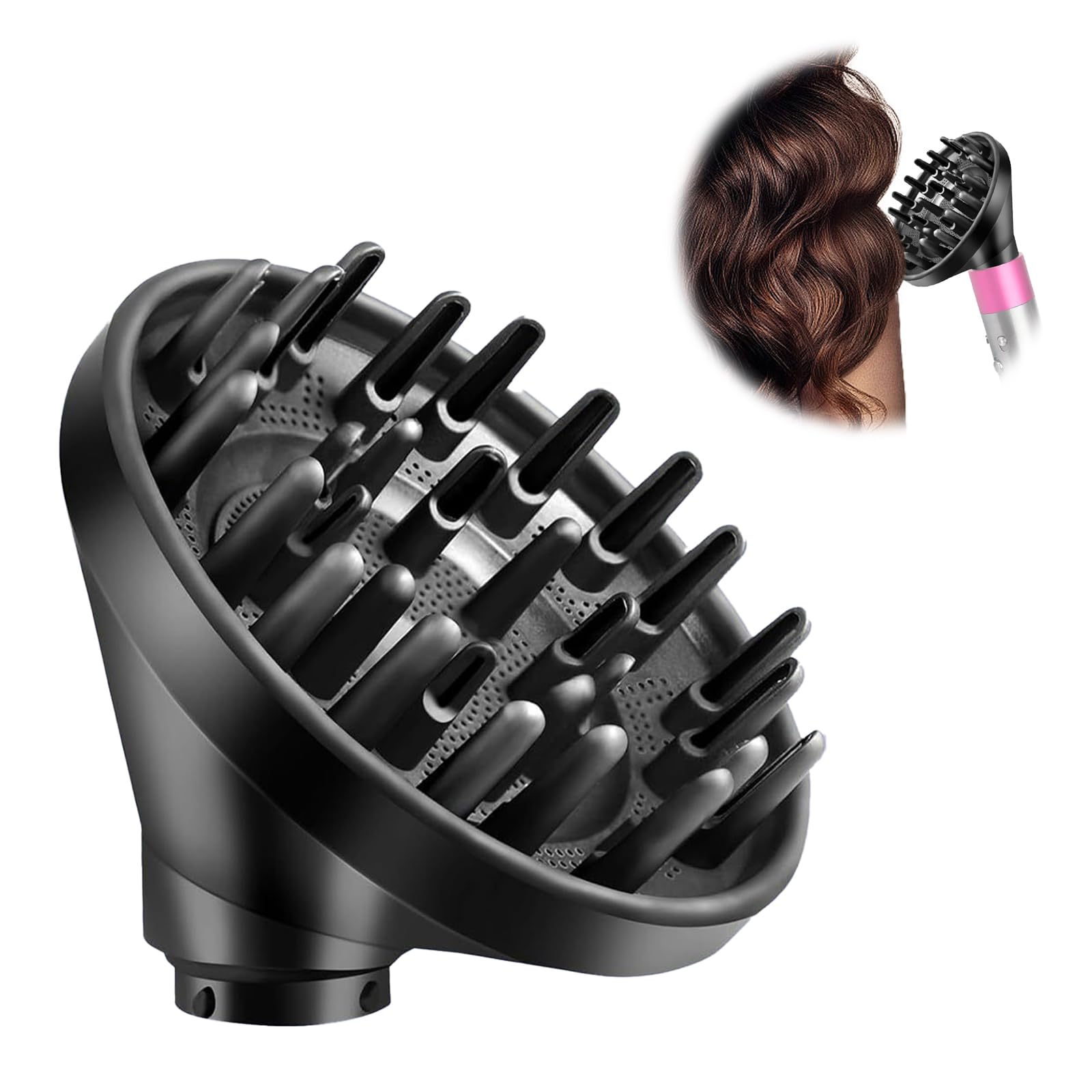 OWLMATE Difusor de pelo difusor secador de pelo accesorio difusor rizos de pelo para Dyson para Airwrap HS05 HS03 HS01 para Airwrap Styler en secador de pelo