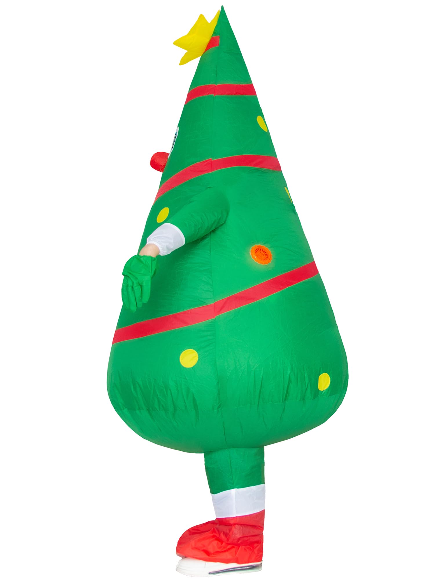 Costume gonfiabile per albero di Natale, per adulti, divertente, cosplay, festa di Natale, Verde, Large