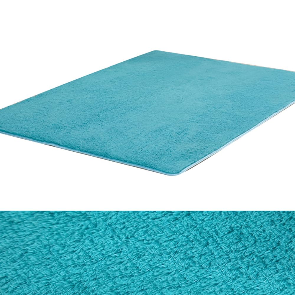 Ultra Soft Indoor Modern Area Rugs Fluffy Non-Slip Floor Square Carpets Silky Mat for Living Room Bedroom Exercise