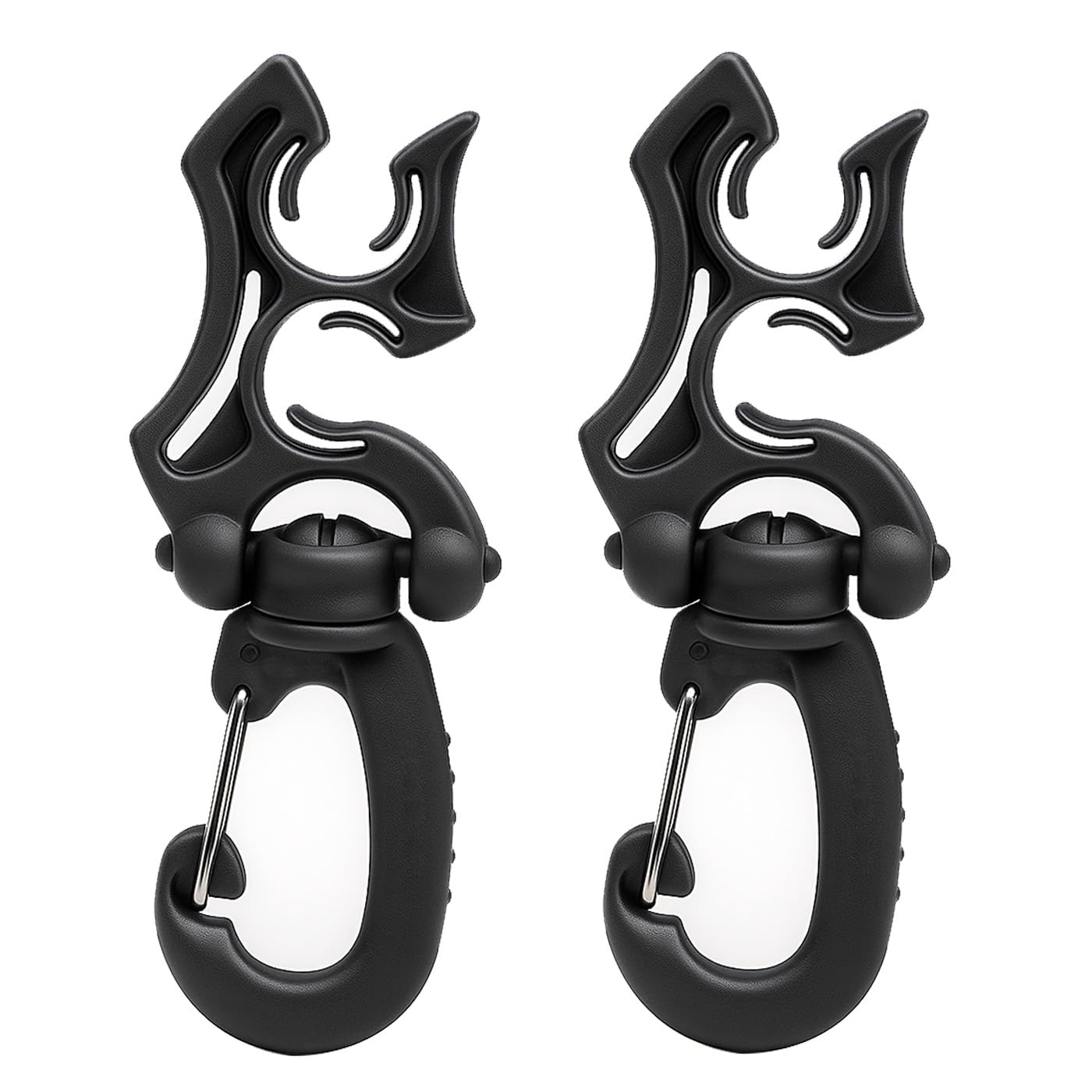 Gebildet 2 pezzi Nera Clip Porta Tubo da Immersione Accessori per Immersioni Clip per Tubo da Immersione Doppio BCD con Fibbia a Moschettone per Accessori per Lo Snorkeling