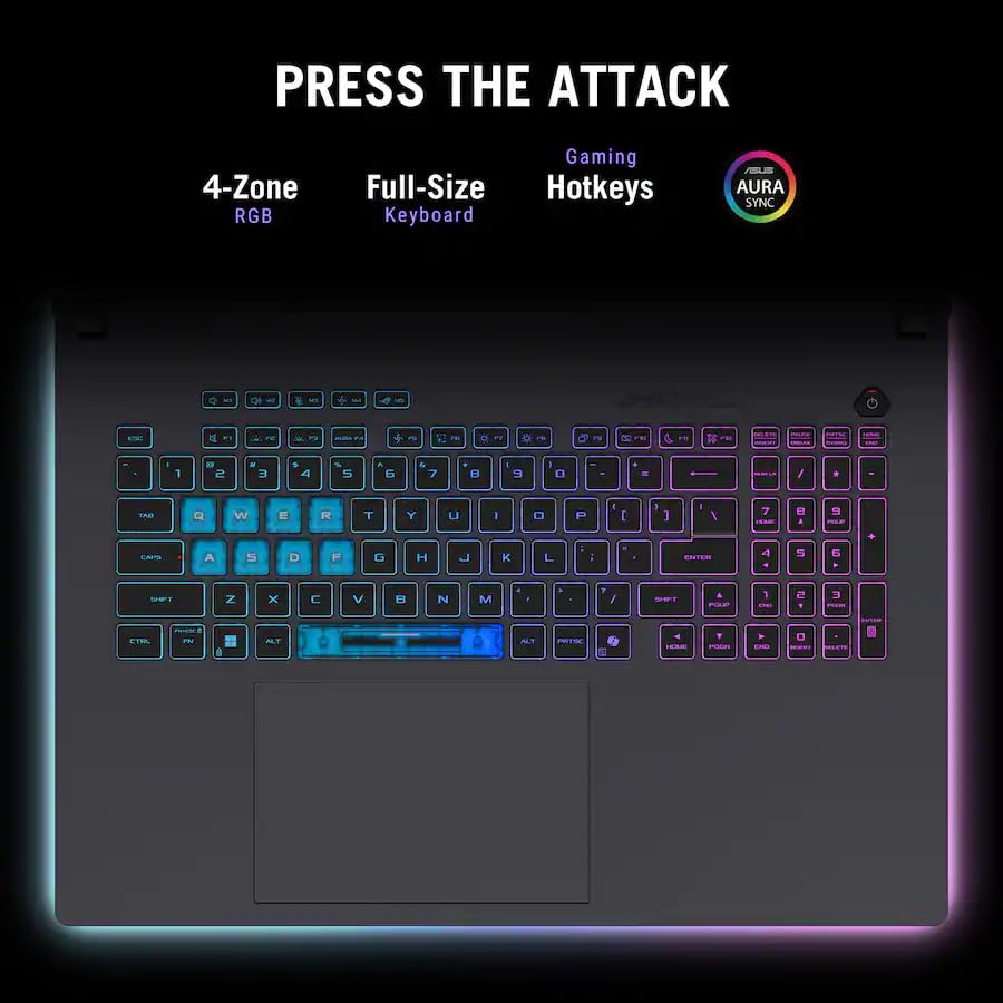 Image of ASUS ROG Strix G18 Gaming Laptop, 18 inch 2.5K 240Hz Nebula Display, Intel Ultra 9 275HX, GeForce RTX 5080 16GB GDDR7, 64GB DDR5, 4TB SSD, Thunderbolt 5, Wi-Fi 7, Copilot AI Gaming PC, Windows 11 Pro