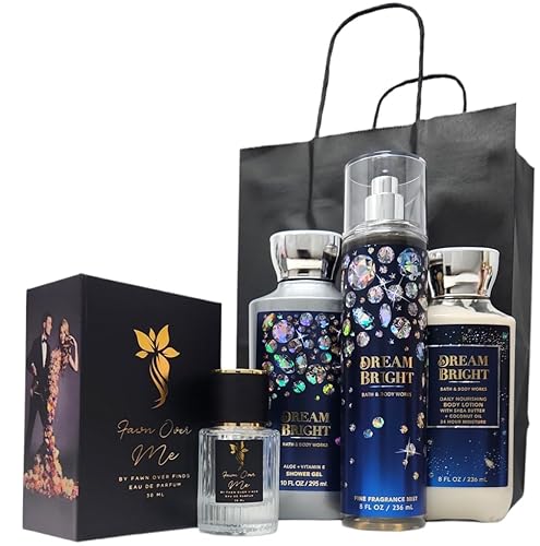 Bath and Body Care Dream Bright Trio Set de regalo con perfume Fawn Over Me y bolsa de regalo