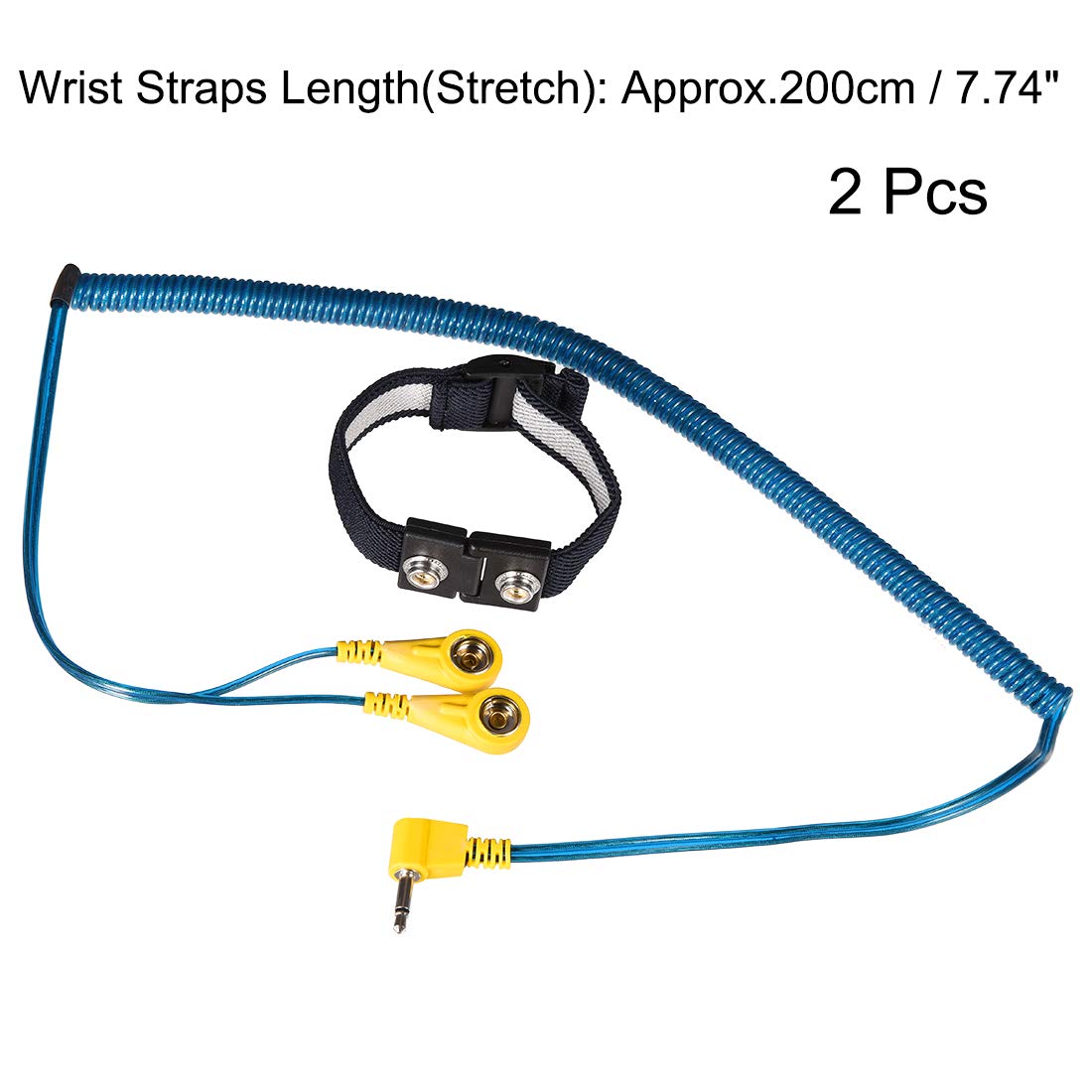 ESD Components uxcell Anti Static Wrist Straps Dual Stainless Steel