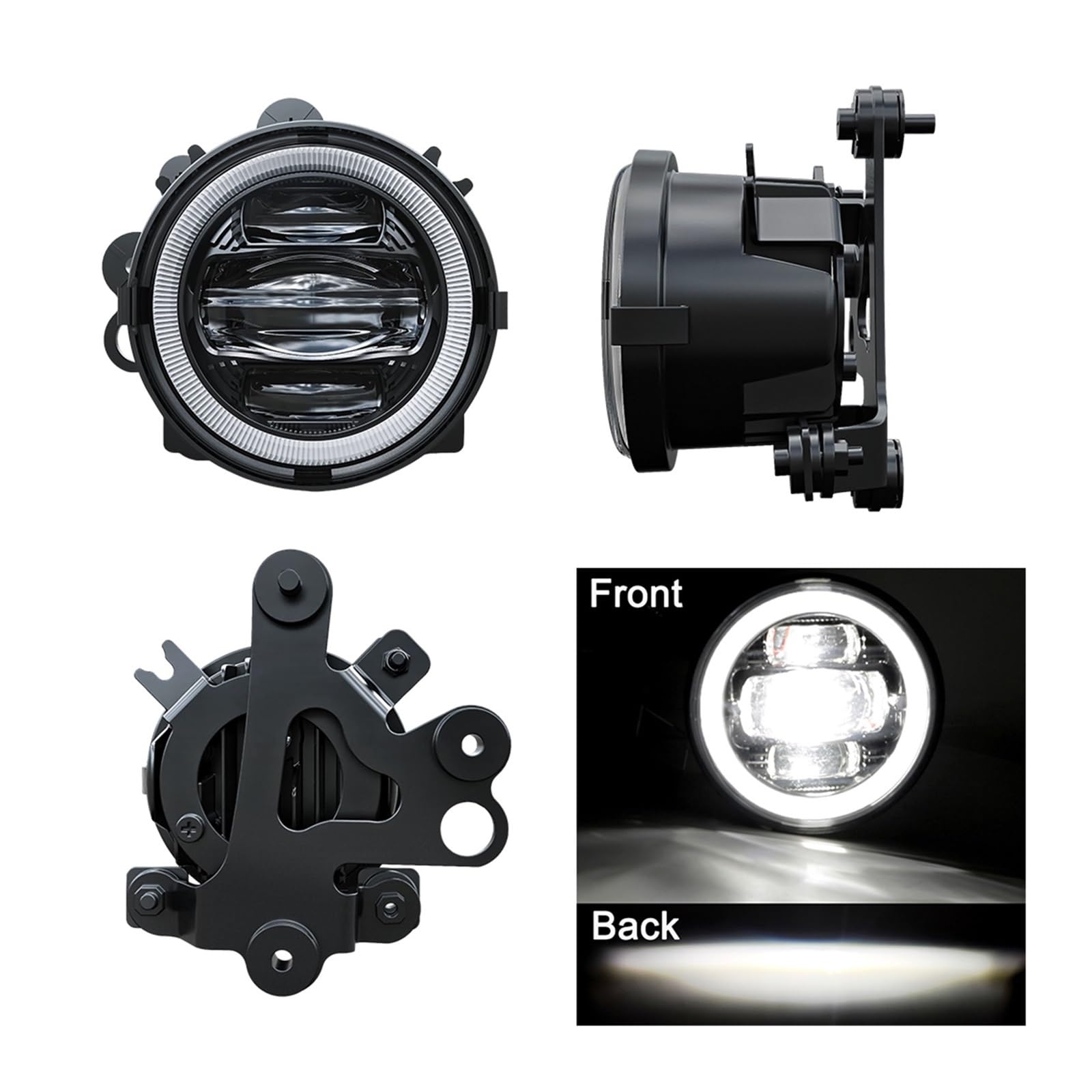 Dirt Bike przednie światła Pasuje do Goldwing 1800 GL1800 2001-2011 lampa mijania DRL przednia środkowa dolna osłona wkładka LED światła przeciwmgielne Dziennej Dla(Black with DRL)