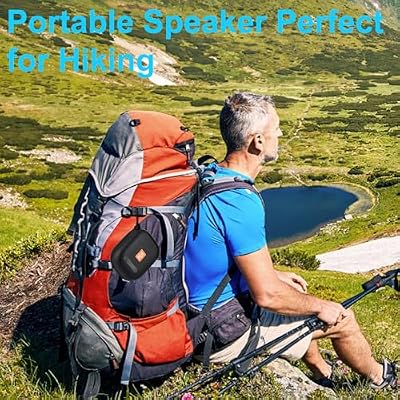 Portable Bluetooth Speaker, Small Speakers Bluetooth Wireless, IPX7 Waterproof Bluetooth Speaker Suitable for in Bathroom, Pools, Boating and Hiking Black