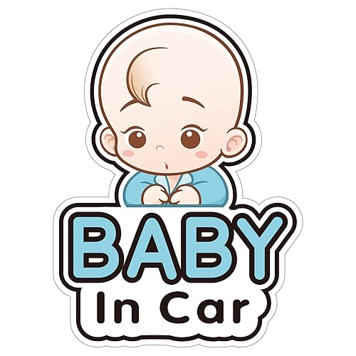 Miniatura 1 de 2 calcomanías para bebé en el automóvil, calcomanías para niña, calcomanías de automóvil de bebé, tablero de anuncios de seguridad extraíble, lindo