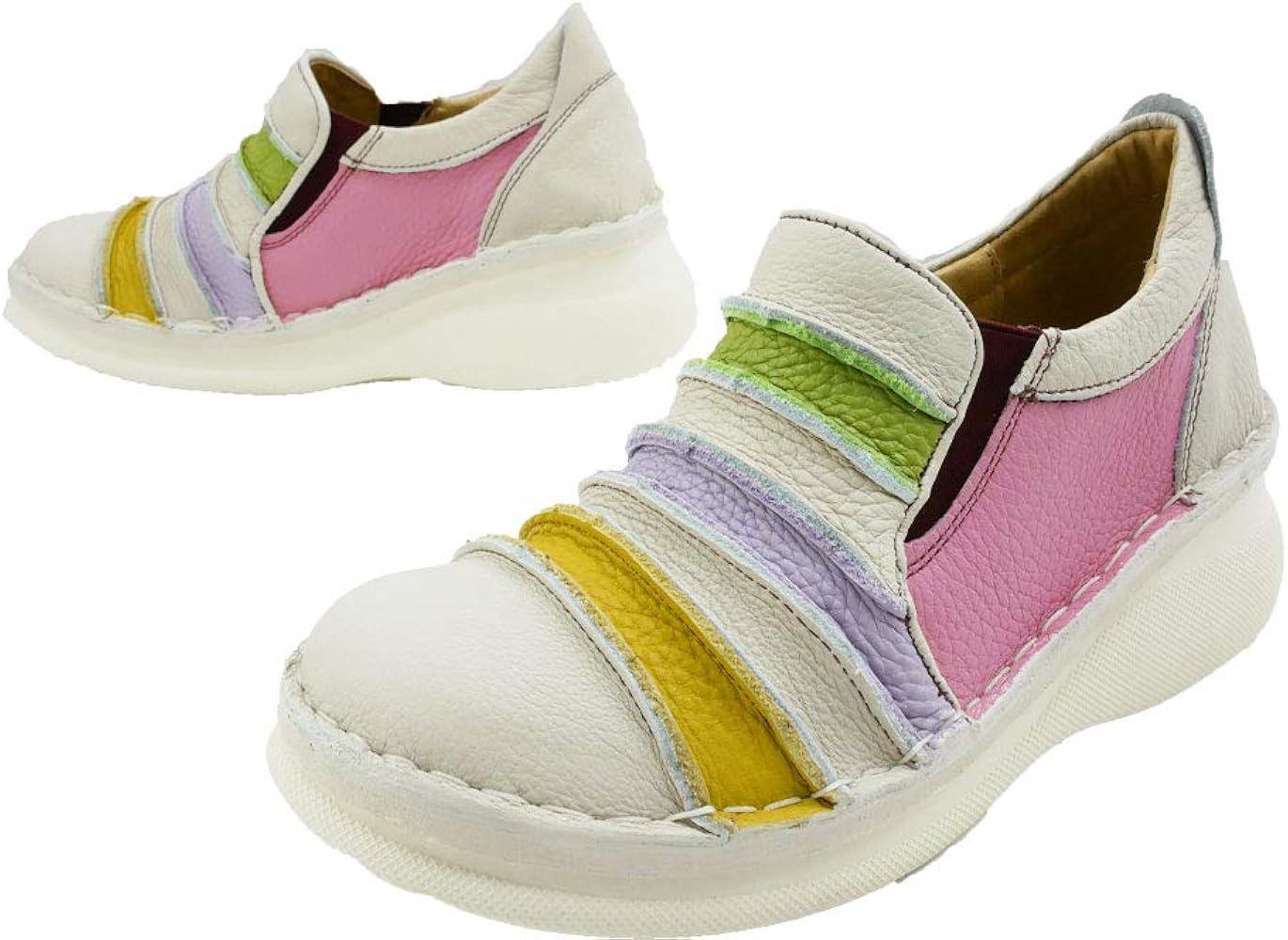 Amazon | [エスタシオン] F3009 厚底 本革 スリッポン レディース IV